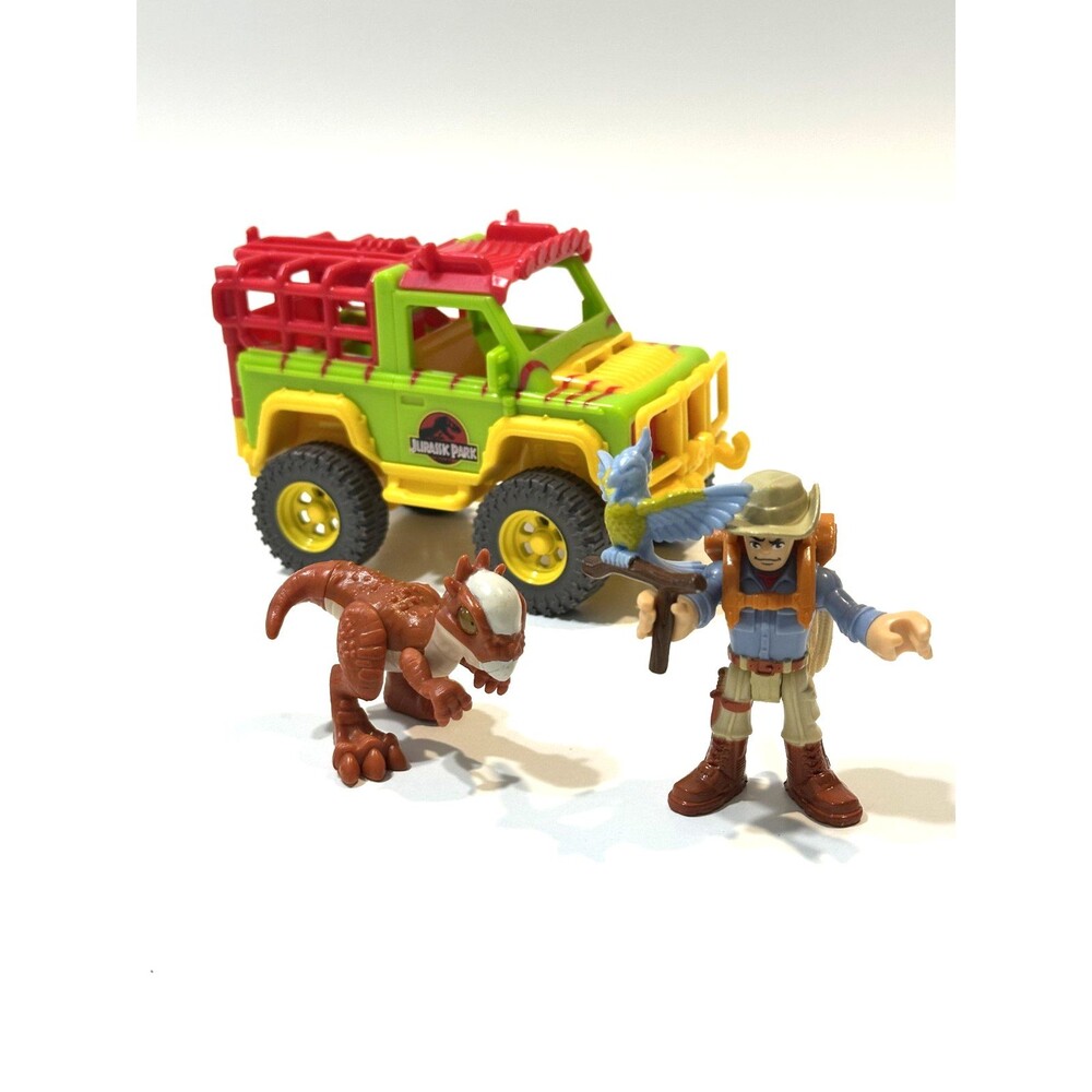 Imaginext Jurassic World Park 4x4 Dinosaur DR ALAN GRANT Jeep Figure Lot PACHY